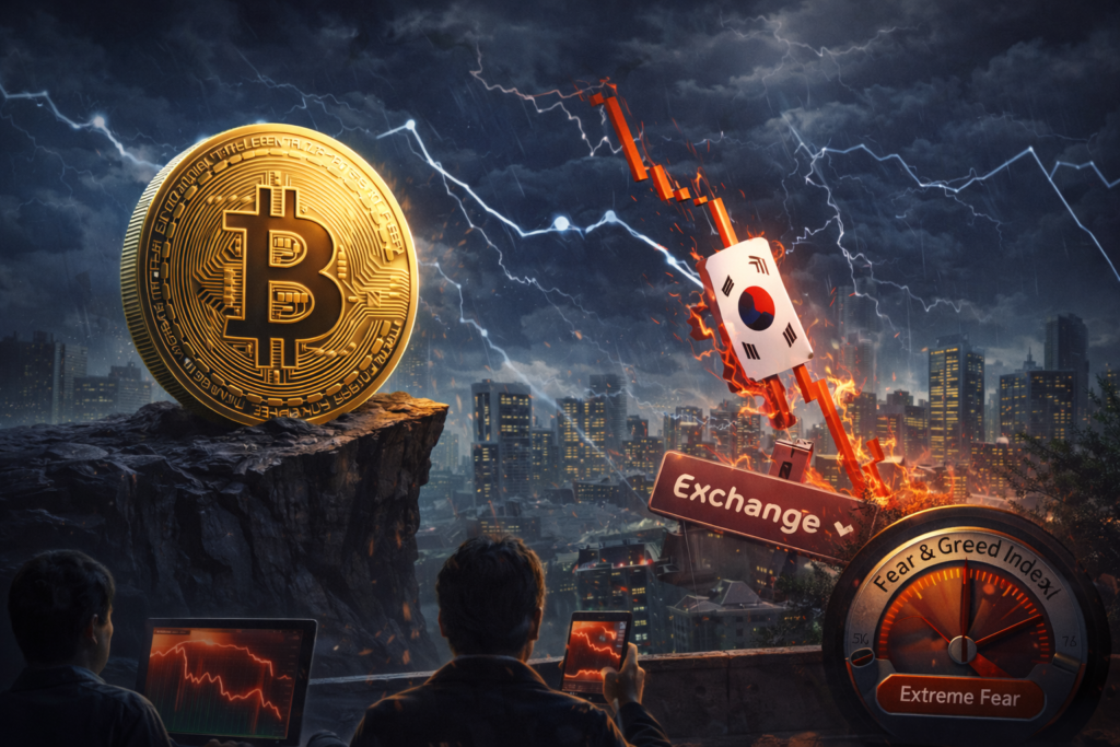 Bitcoin Hangs On Near $68K as “Extreme Fear” Returns, Tech Sells Off, and a Korean Exchange Triggers a Flash-Crash Scare